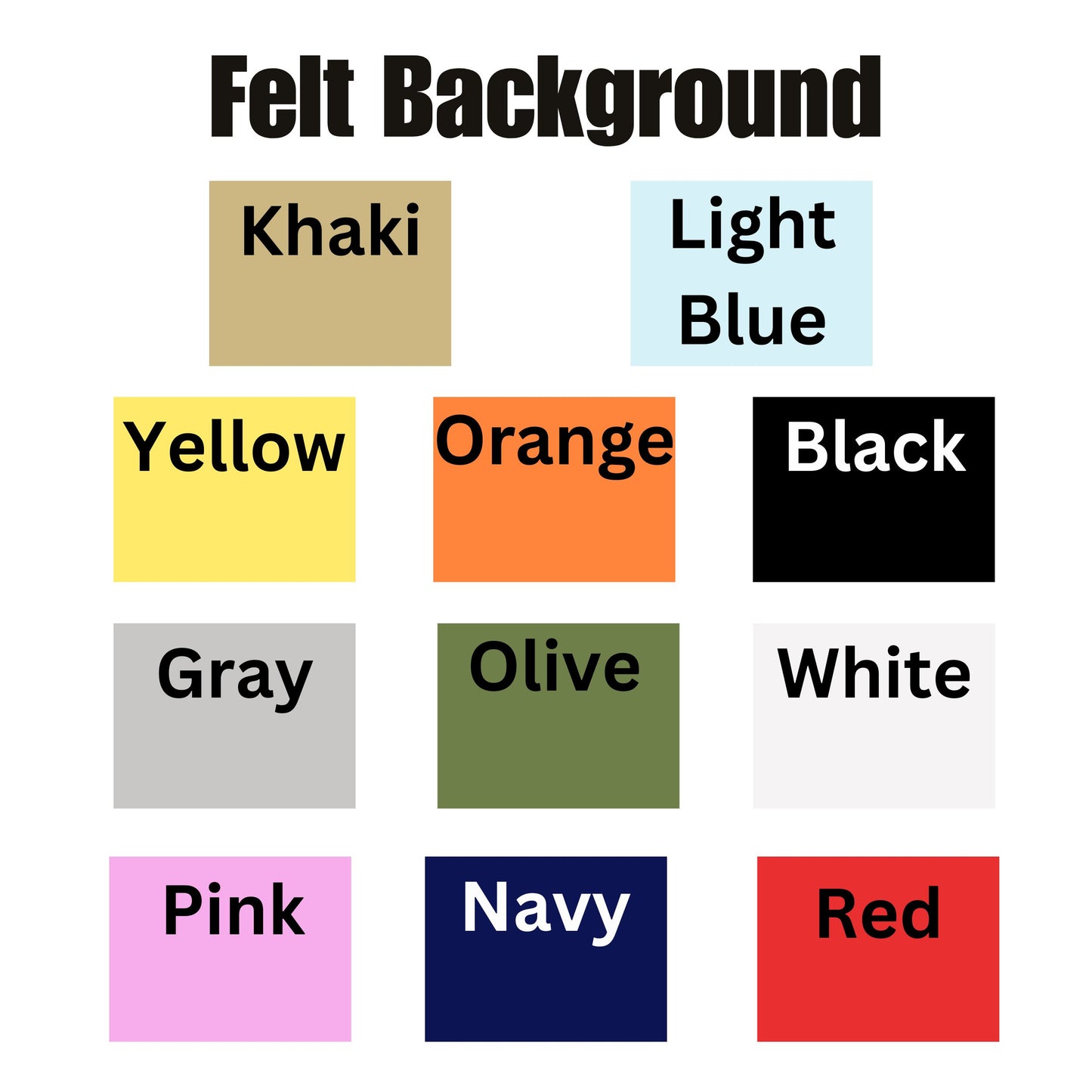 Name Patches with Felt Contour Border