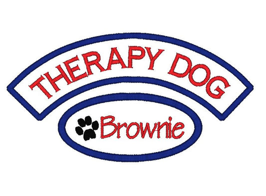 Therapy Dog Oval Patch